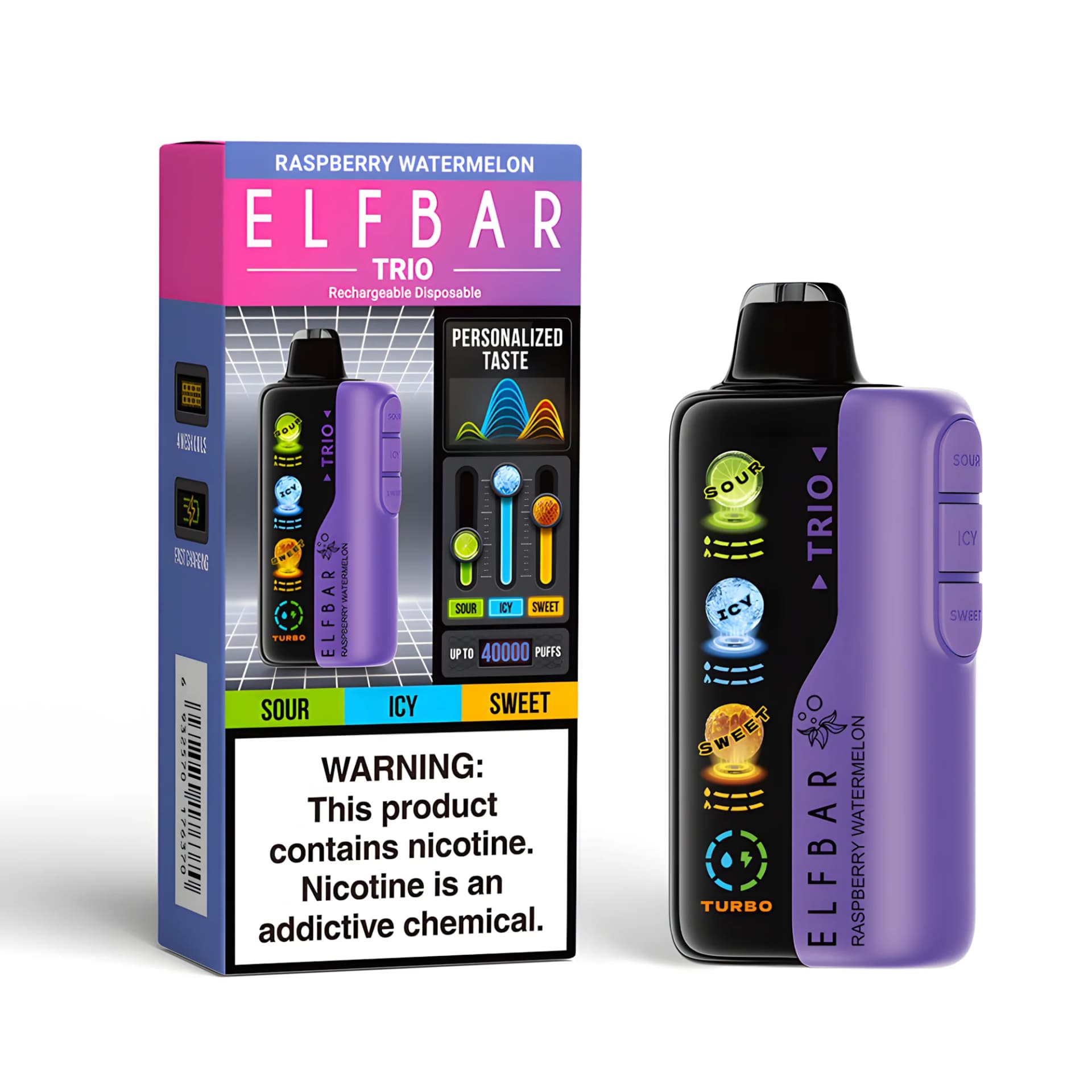 ELFBAR 40.000 TRIO - Raspberry Watermelon